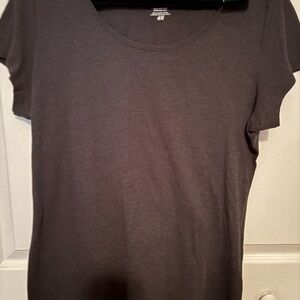 H&M Gray Fitted Short Sleeve T-Shirt
